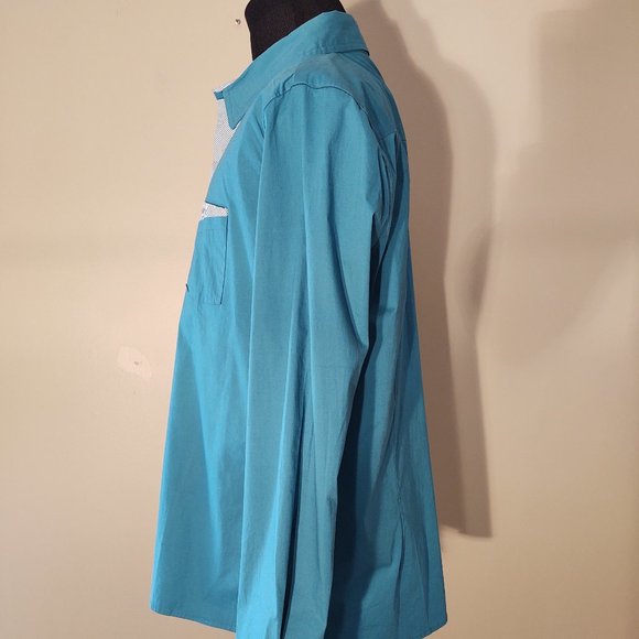 DOUBLJU MEN LONG SLEEVE SLIM FIT CASUAL DRESS SHIRT 3XL - Picture 5 of 9